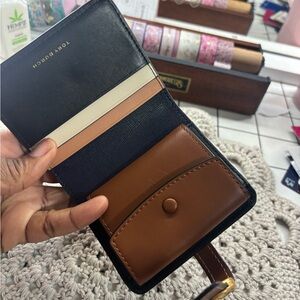 Tory Burch mini  Black and Brown Wallet